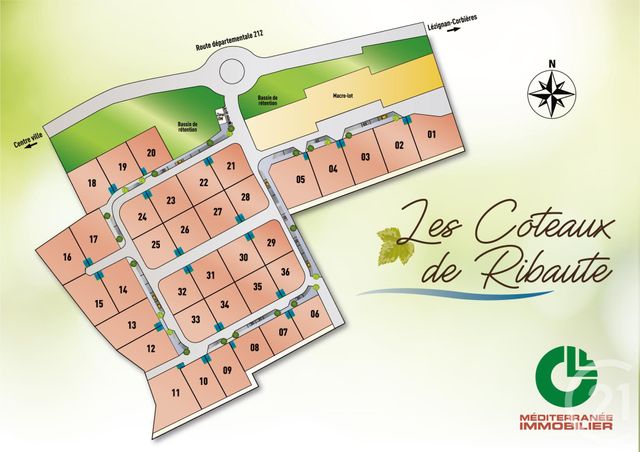 terrain à vendre - 580.0 m2 - RIBAUTE - 11 - LANGUEDOC-ROUSSILLON - Century 21 Eic Immo