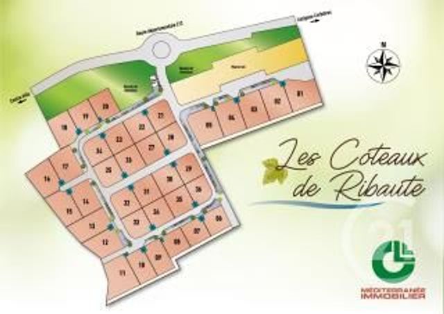 terrain à vendre - 415.0 m2 - RIBAUTE - 11 - LANGUEDOC-ROUSSILLON - Century 21 Eic Immo