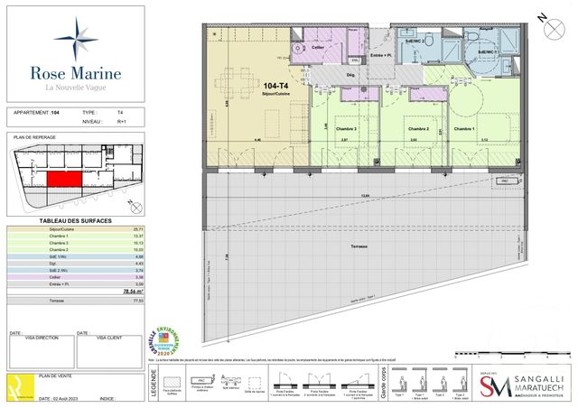 Appartement F4 à vendre - 4 pièces - 78.39 m2 - PORT LA NOUVELLE - 11 - LANGUEDOC-ROUSSILLON - Century 21 Eic Immo