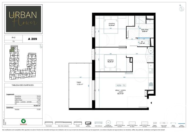 Appartement F3 à vendre - 3 pièces - 63.82 m2 - NARBONNE - 11 - LANGUEDOC-ROUSSILLON - Century 21 Eic Immo