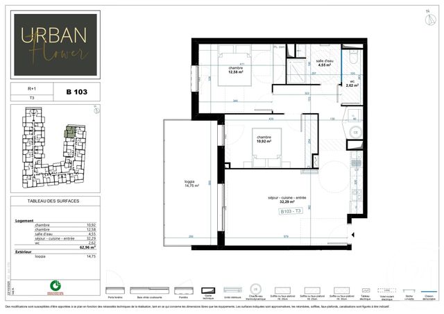 Appartement T3 à vendre - 3 pièces - 62.96 m2 - NARBONNE - 11 - LANGUEDOC-ROUSSILLON - Century 21 Eic Immo