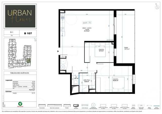 Appartement T3 à vendre - 3 pièces - 74.75 m2 - NARBONNE - 11 - LANGUEDOC-ROUSSILLON - Century 21 Eic Immo