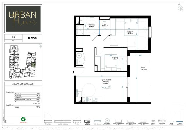 Appartement T3 à vendre - 3 pièces - 61.22 m2 - NARBONNE - 11 - LANGUEDOC-ROUSSILLON - Century 21 Eic Immo